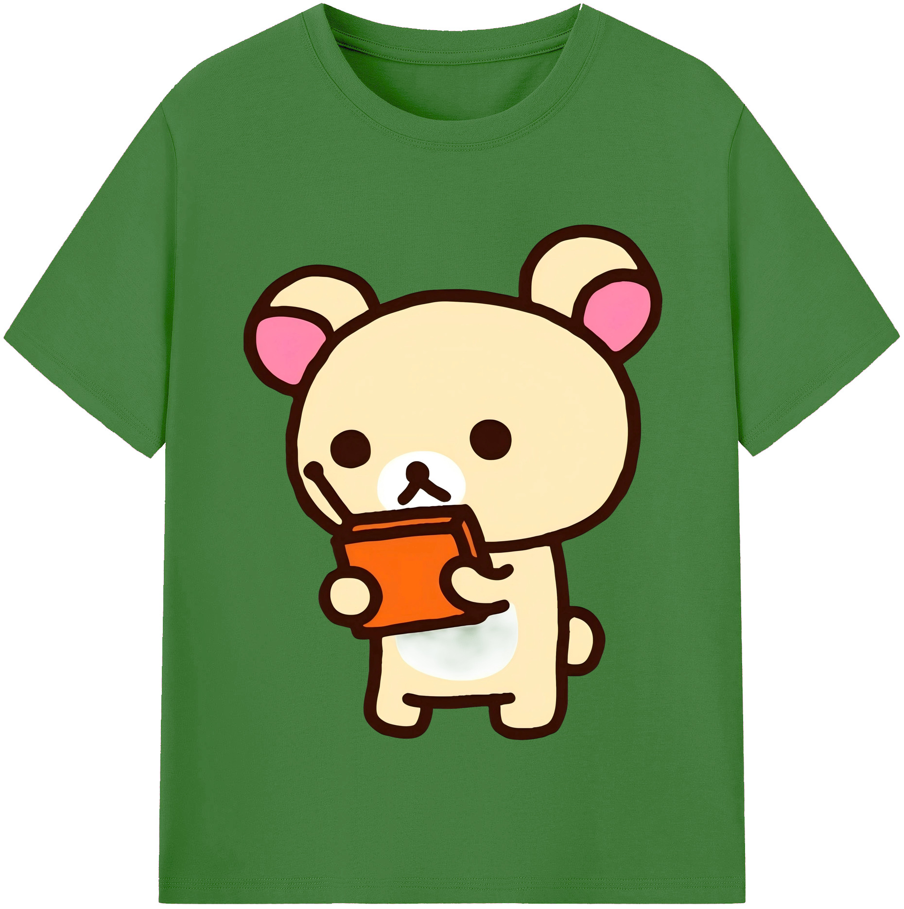 （画像用） リラックマ リラックマ キイロイトリ Rilakkuma Korilakkuma Kiiroitori レディースカジュアルプリントTシャツ（綿100％）